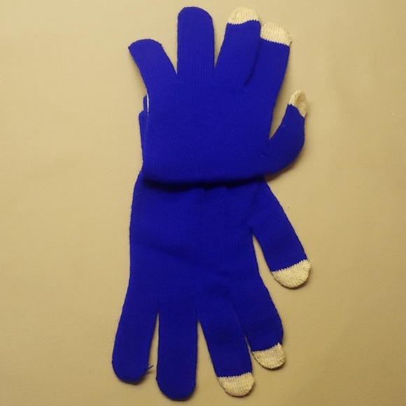 Touch Screen Winter Gloves. Blue 1 Size Fits All - Picture 5 of 5
